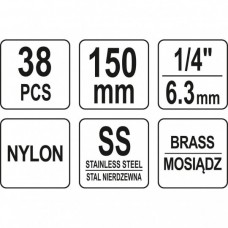 Set 38 perii de curatat tevi Yato YT-08196..